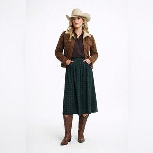 Applecross & Peale Boho Western Vintage Midi Skirt Like New Size 14